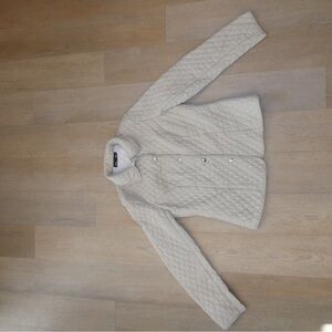 Briggs New York Cream Quilted Jacket